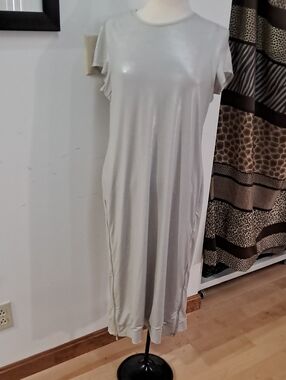 Anatomie Silver-Gray Midi  Dress, M